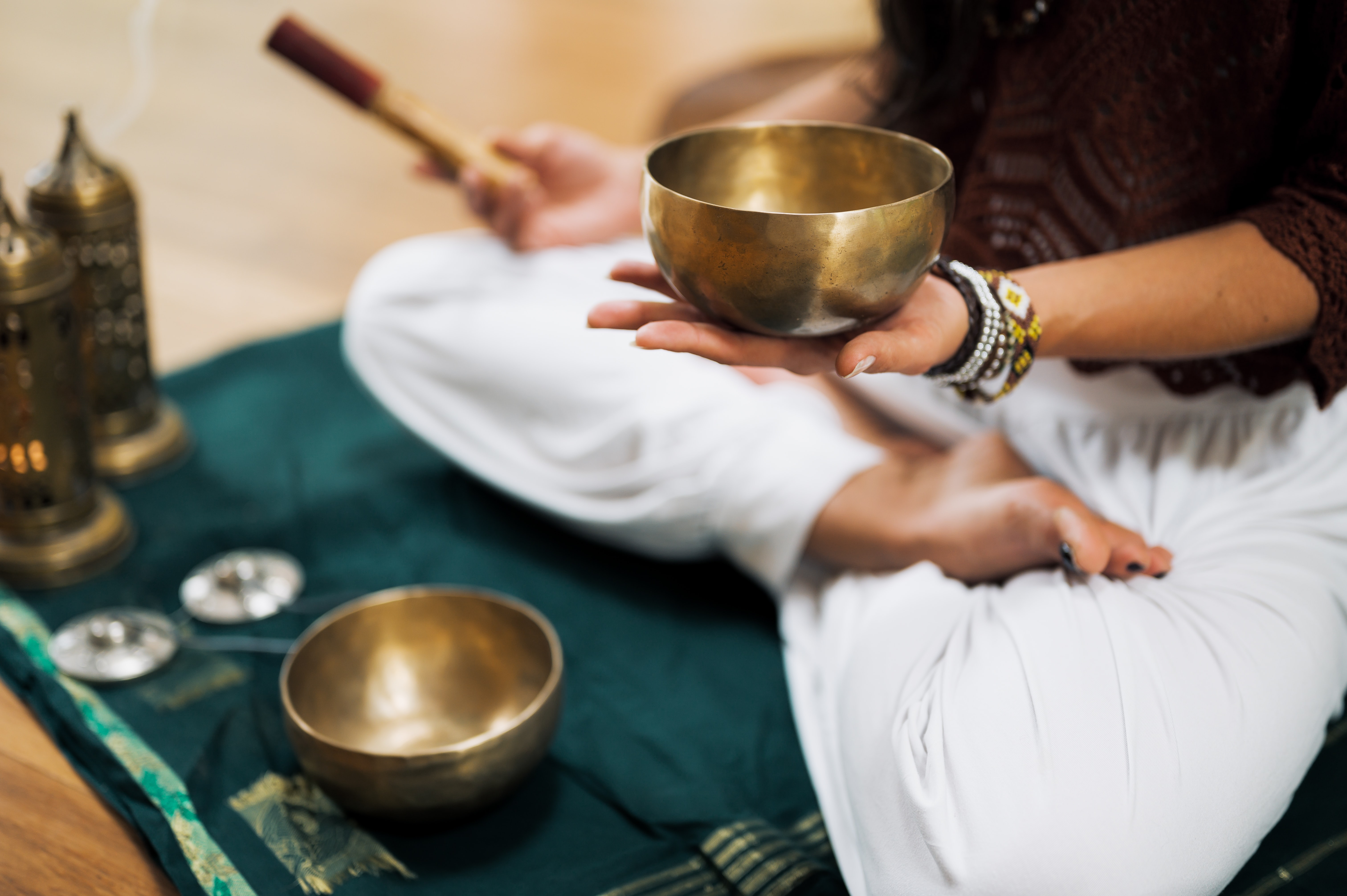 a picture of yoga session room